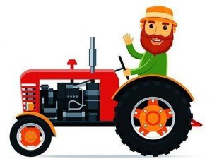 Cartoon Farm Traktors Puzzle Game