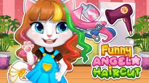 Funny Angela Haircut Salon Game