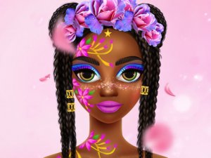 Floral Makeup Dress Up Sim