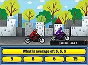 Bike Racing Math Game