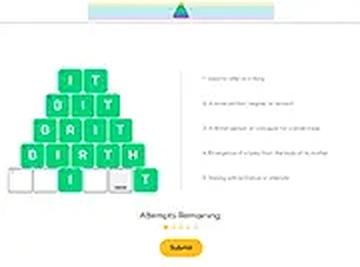 Word Pyramid Puzzle Game