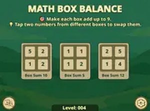 Math Box Balance Puzzle