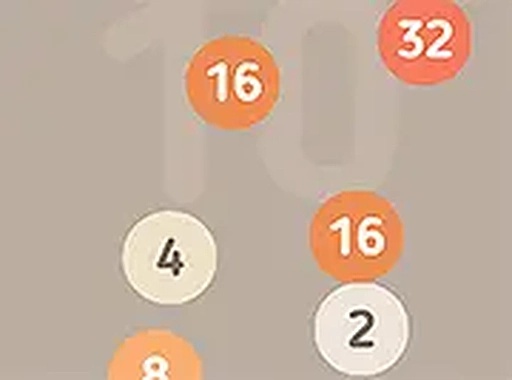 2048 Pucks Merge Puzzle Game